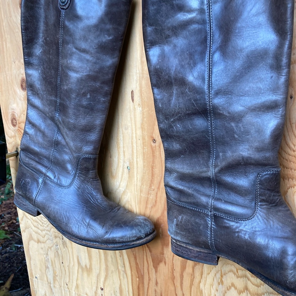 EUC Frye tall boots, dark brown Women's size 11 - Picture 4 of 8